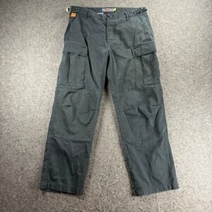 EMPYRE Pants Mens 30 Black Utility Pockets Adjustable Waist Workwear Relax Cargo